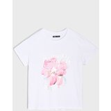 Sinsay Pamučna majica s metalik printom | shoptok.hr
