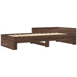  Okvir kreveta bez madraca smeđa boja hrasta 75x190 cm drveni | shoptok.hr