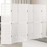 vidaXL Paravan 6-delni bel trden les pavlovnije | Shoptok.si