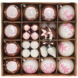 vidaXL Set božičnih okraskov 40 pcs Bela in roza | Shoptok.si