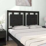  Uzglavlje za krevet crno 125 5 x 4 x 100 cm od masivne borovine | shoptok.hr