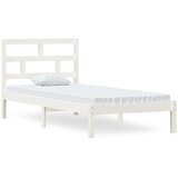  Okvir za krevet od masivne borovine bijeli 90 x 200 cm | shoptok.hr