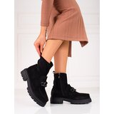 SHELOVET Black women's ankle boots on the platform Cijene