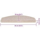  Prostirke za stepenice 30 kom 65x24x4 cm taupe poluokrugle velike | shoptok.hr