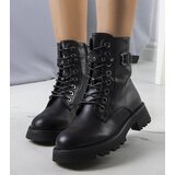 Gemre Black eco-leather boots Narnclaedra Cene