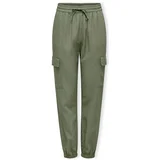 Only Noos Caro Pull Up Trousers - Oil Green Zelena