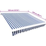 Platno za tendu plavo-bijelo 3,5 x 2,5 m | Eponuda.ba
