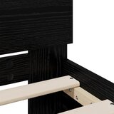  Okvir kreveta s uzglavljem s uzglavljem Crni hrast 140 x 200 cm | shoptok.hr