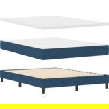 Box Spring Krevet s Madracem Plava 140x200 cm Tkanina | shoptok.hr