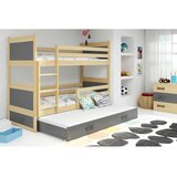 Rico drveni dečiji krevet na sprat sa tri kreveta - bukva - sivi - 190x80 cm M539EQ6 Cene