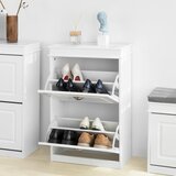 SoBuy ozka omara za čevlje v predsobi v beli barvi v skandinavskem slogu, (20814990) | Shoptok.si