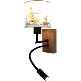 Brilagi Fleksibilna LED lampa BOBO WOOD 1xE27/25W/230V + LED/3W hrast/crna/bela/životinje. | Eponuda.com