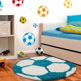 Ben'n'jen Otroška Preproga Fun, Ø 100cm, Modra, Bela | Shoptok.si