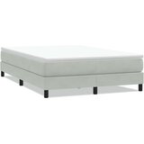  Krevet s oprugama bez madracem svjetlosivi 140x220cm baršunasti | shoptok.hr