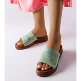 Gemre Green flip-flops with openwork upper Idabel | shoptok.hr