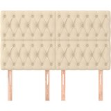  Uzglavlje krem boje 144x7x118/128 cm tkanina | shoptok.hr