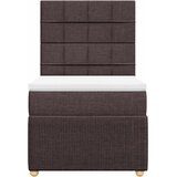  Krevet s oprugama i madracem tamnosmeđi 100 x 200 cm od tkanine | shoptok.hr