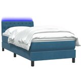 Box spring postelja z vzmetnico temno modra 90x220 cm žamet, (22054071) | Shoptok.si