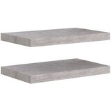 vidaXL Stenske police 2 kosa betonsko sive 50x23x3,8 cm MDF | Shoptok.si