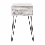 Kondela Odlagalna mizica /nočna omarica, vintage bela / črna, HONEJ | Shoptok.si