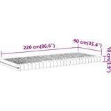  Madrac od pjene bijeli 90x220 cm 7 zona tvrdoća 20 ILD | shoptok.hr