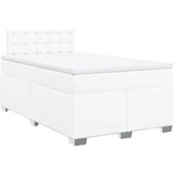 vidaXL Krevet box spring s madracem bijeli 120x190 cm od umjetne kože | shoptok.hr