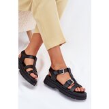 EVENTO Eco Leather Women's Sandals With Buckles Black Mireza | shoptok.hr