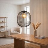  Luster na sajli DESTELLO 1xE27/15W/230V prečnik 32 cm crna | Eponuda.com