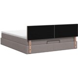  Podesivi krevet s madracem Sivosmeđa 140 x 190 cm Tkanina | shoptok.hr
