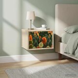  Wall-mounted noćni ormarić ZAANDAM Hrast sonoma 36 x 33 x 25 cm - Hrast sonoma Print šume 1 | shoptok.hr