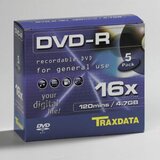  DVD-R TRAXDATA, 4.7GB, 16X, SLIM BOX 5 kom Cijene