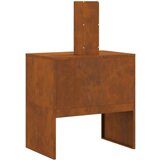 vidaXL Vreme izpostavljeno jeklo/Rjava Corten jeklo 60 x 40 x 96 cm | Shoptok.si