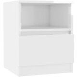 Maison Chic Nočna omarica - Nočna miza visok sijaj bela 40x40x50 cm iverna plošča, (21690074) | Shoptok.si