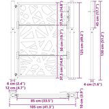 vidaXL Vrtna vrata 105x130 cm Vremensko odporno jeklo Light Design | Shoptok.si