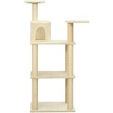 vidaXL Mačje drevo s praskalniki iz sisala krem 119 cm | Shoptok.si