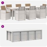  Vrtni set za objed 9 kom. Bijela i sivosmeđa PP | shoptok.hr