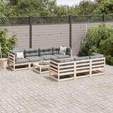  8-dijelni set vrtnih sofa s jastucima od masivne borovine | shoptok.hr