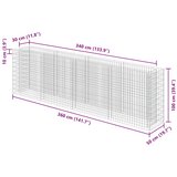  Gabionska sadilica od pocinčanog čelika 360 x 50 x 100 cm | Eponuda.com