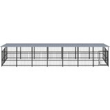  Vanjski kavez za pse s krovom čelični 13,14 m² | shoptok.hr