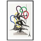  Plakat - Collage Graphic - Woman Shooting a Bow 40x60 Crni okvir s margom | shoptok.hr