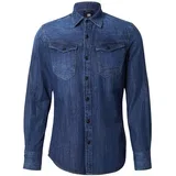 Srajce z dolgimi rokavi Camisas Hombre Modèle D17431 D831 Modra