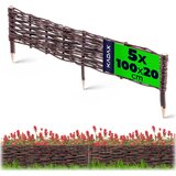 KADAX Vrtna palisadna ograja iz pletenega materiala, 100x20 cm, komplet 5 kosov, (5000358185) Cene