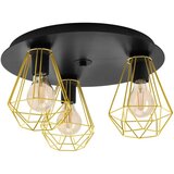 Eglo Tarbes 2 plafonjera 3xE27, 45 cm, crna/mesing, 43654 Cijene