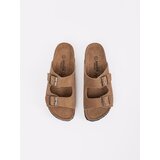 GOODIN Women's leather flip-flops brown | Shoptok.si
