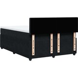 vidaXL Krevet s oprugama i madracem crni 140 x 190 cm baršunasti | shoptok.hr