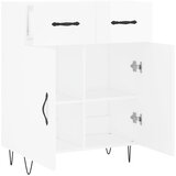  Komoda sjajna bijela 69,5x34x90 cm od konstruiranog drva | shoptok.hr