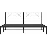  Metalni okvir za krevet s uzglavljem crni 193x203 cm | shoptok.hr