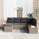  Sjedeća garnitura za vrt s jastukom 7 pcs Siva Poliratana | Eponuda.ba