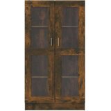  Vitrina boja dimljenog hrasta 82 5 x 30 5 x 185 5 cm drvena | shoptok.hr