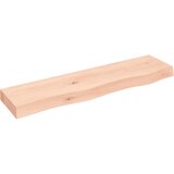  Zidna polica 80 x 20 x 6 cm od neobrađene masivne hrastovine | shoptok.hr